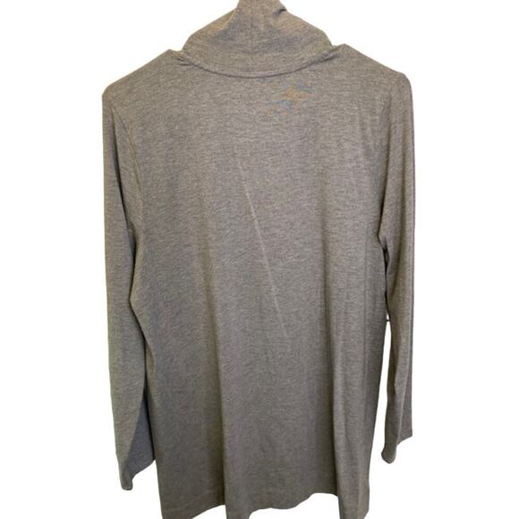 J. Jill Luxe Supima Turtleneck Tunic Heather Grey Size Large - Picture 2 of 6
